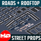 Roads, Rooftop & Street Elements 3 in 1 - 3DOcean Item for Sale